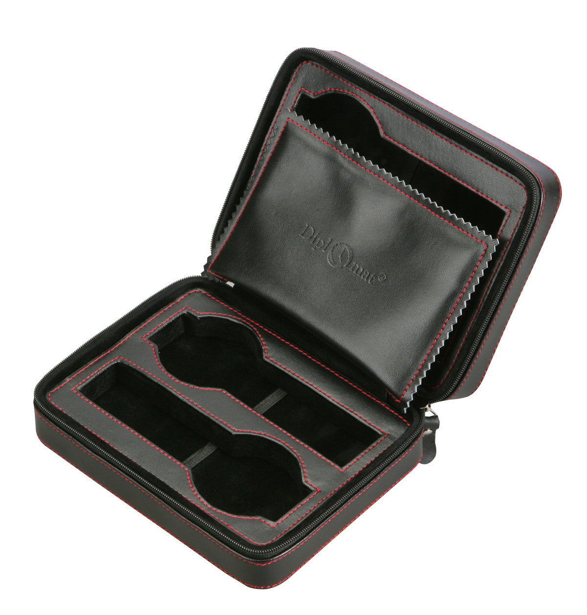 Travel & Storage Watch Box - Swiss Design - Black Epsom Leather