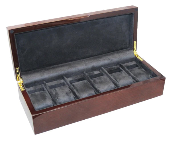 (6) Genuine Mahogany Wood Watch Box