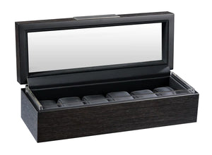 Volta 6 Matte Charcoal Wood Watch Case