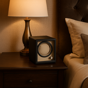 Diplomat Black Leather Single Watch Winder