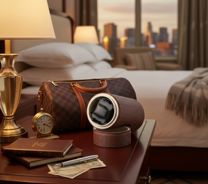 Diplomat Brown Leather Travel Single Watch Winder