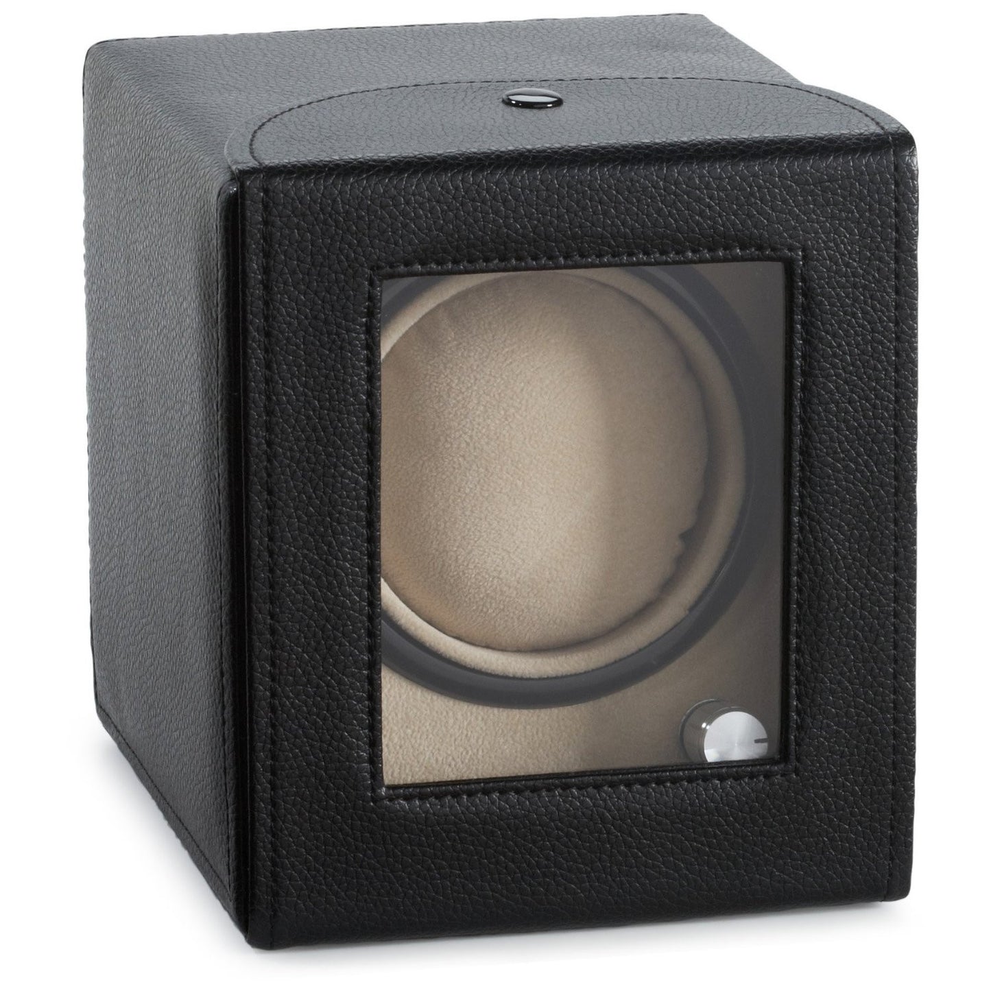 Diplomat Black Leather Single Watch Winder - Watch Box Co. - 2