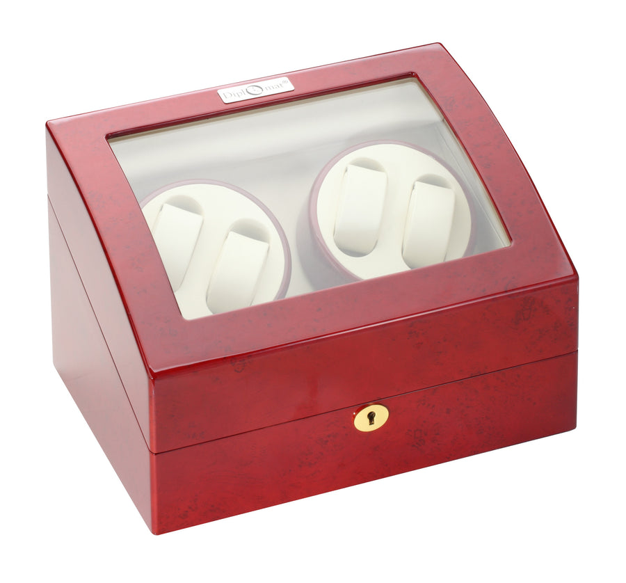 Diplomat Rosewood Four Watch Winder - Watch Box Co. - 1