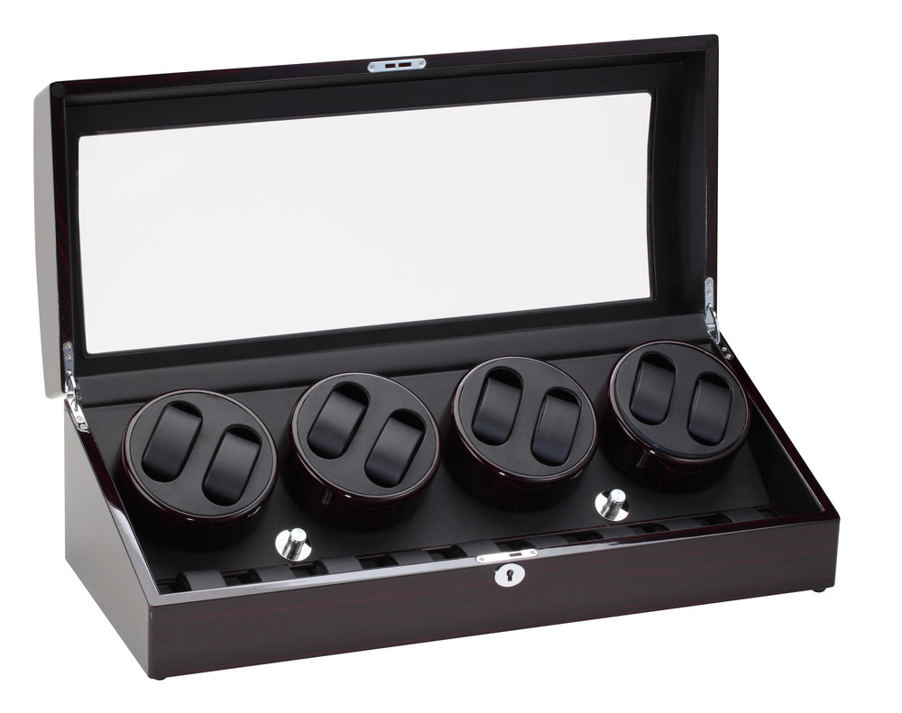 Diplomat Ebony Wood Eight Watch Winder - Watch Box Co. - 1