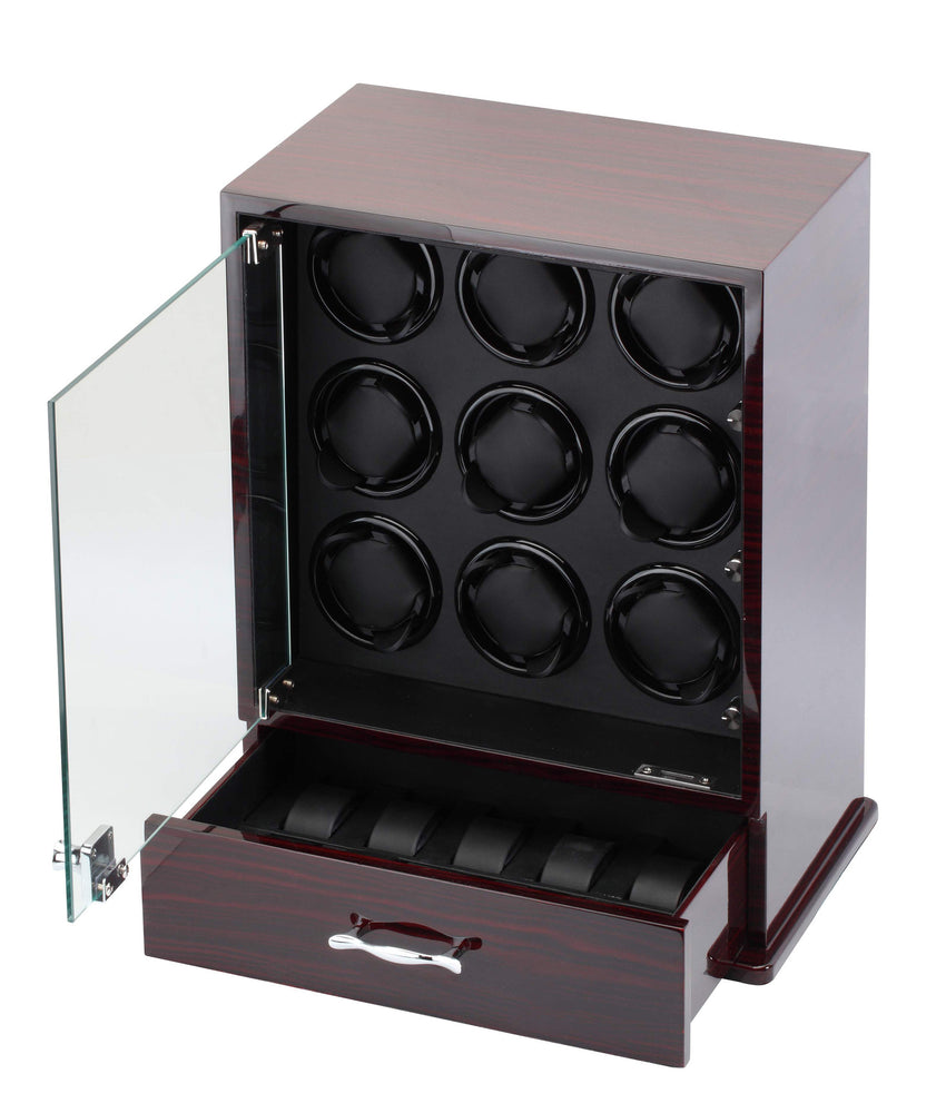 
                  
                    Diplomat Estate Collection Ebony Wood Nine Watch Winder - Watch Box Co. - 2
                  
                