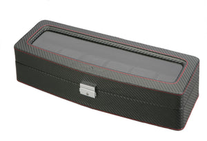 (6) Diplomat Carbon Fiber Watch Box with Clear Top - Watch Box Co. - 2