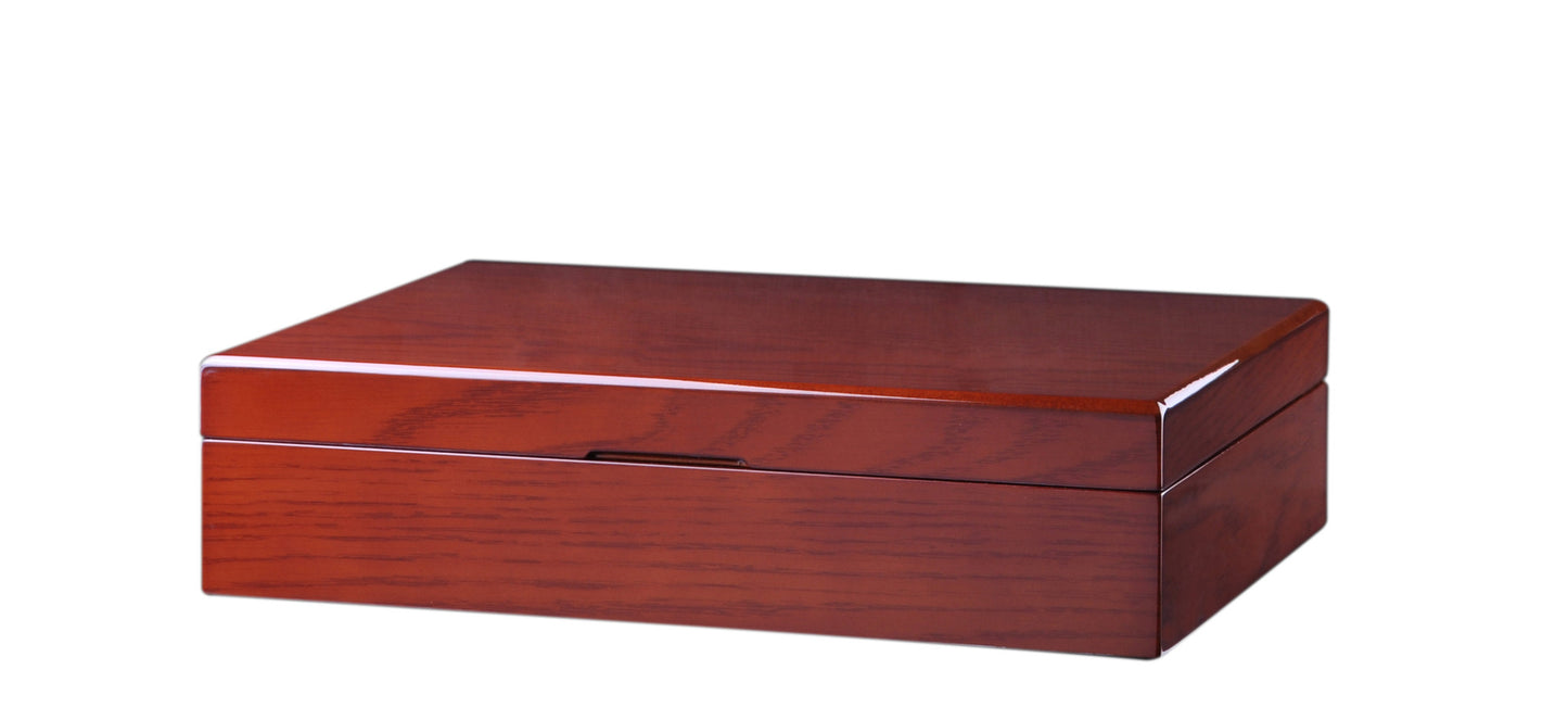 Cream Interior Diplomat Genuine Mahogany Wood Watch Box - Watch Box Co. - 2