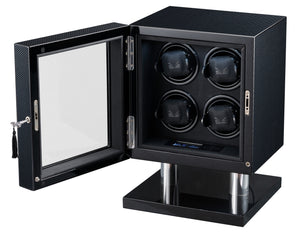 Volta Carbon Fiber Four Watch Winder - Watch Box Co. - 1