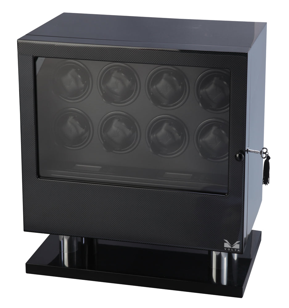 
                  
                    Volta Carbon Fiber 8 Watch Winder With Extra Storage Compartment
                  
                