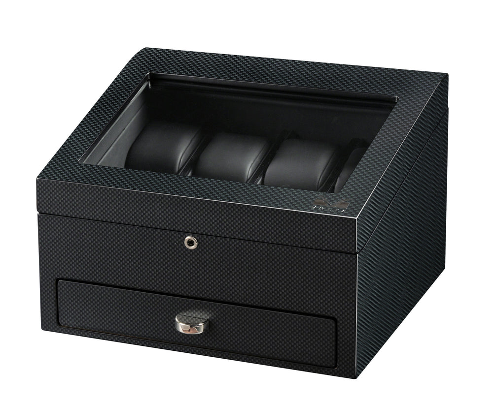 
                  
                    Volta 8 Carbon Fiber Watch Box With Extra Storage Compartment - Watch Box Co. - 2
                  
                