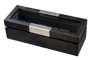 Volta 6 Matte Charcoal Wood Watch Case - Watch Box Co. - 2