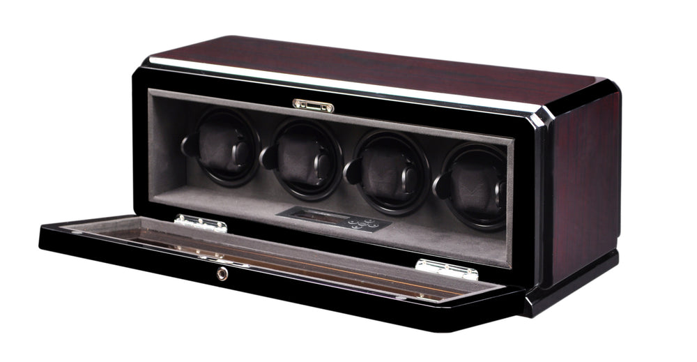 Volta Dark Rosewood Four Watch Winder - Watch Box Co. - 2