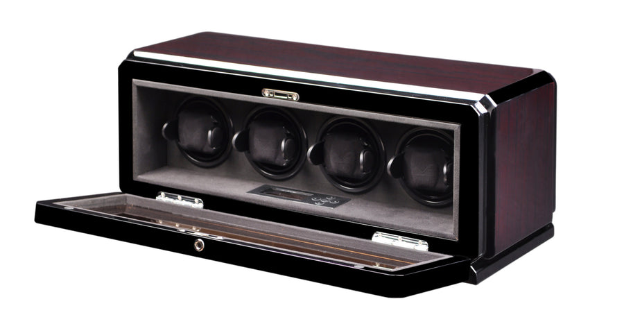 Volta Dark Rosewood Four Watch Winder - Watch Box Co. - 1