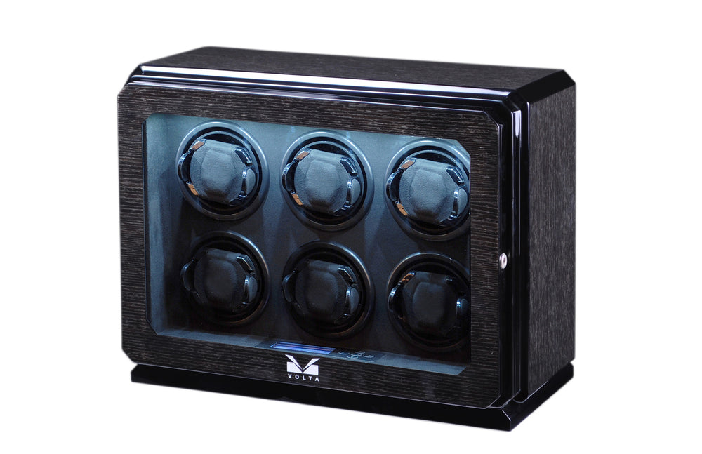 Volta Black Oak Six Watch Winder - Watch Box Co. - 1