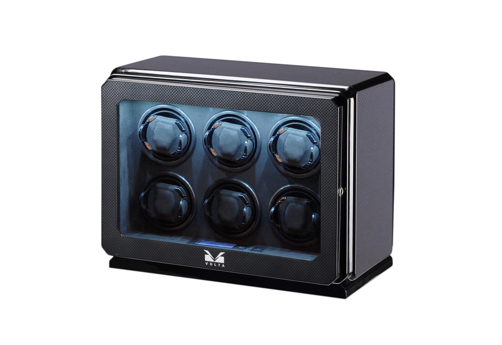 Volta Carbon Fiber Six Watch Winder - Watch Box Co. - 1