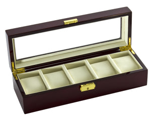 (5) Glossy Rosewood Watch Box - Watch Box Co. - 1