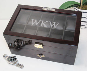 (20) Diplomat Dark Ebony wood Watch Box - Watch Box Co. - 3