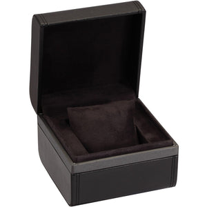 Diplomat Single Leather Watch Box In Black Onyx