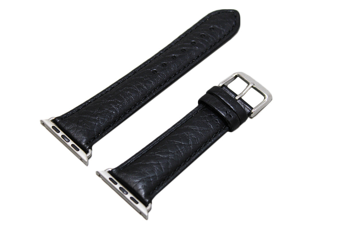 
                  
                    Mitri Genuine Grain Leather Black Watch Strap For Apple Watch - Watch Box Co. - 3
                  
                